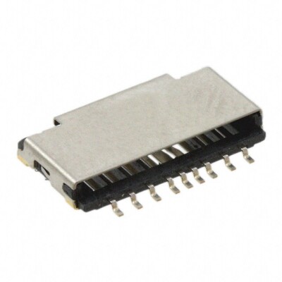 9 (8 + 1) Position Card Connector Secure Digital - microSD™ Surface Mount, Right Angle Gold - 1