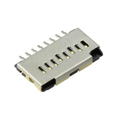9 (8 + 1) Position Card Connector Secure Digital - microSD™ Surface Mount, Right Angle Gold - 1