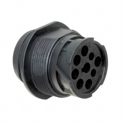 9 Position Circular Connector Receptacle Housing Panel Mount - 1