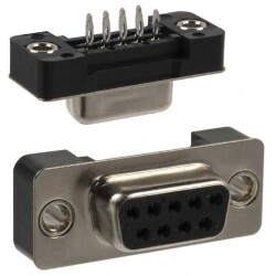 9 Position D-Sub Receptacle, Female Sockets Connector - NorComp Inc.