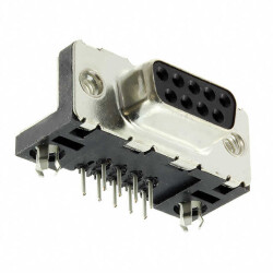 9 Position D-Sub Receptacle, Female Sockets Connector - 1