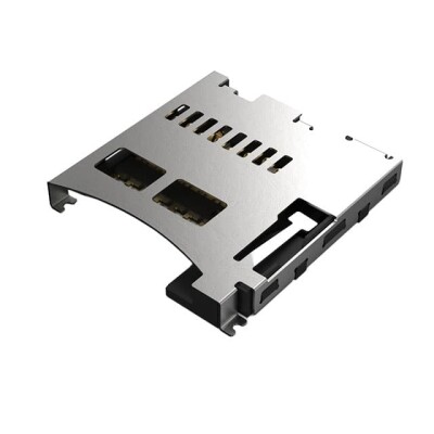 9 (8 + 1) Position Card Connector Secure Digital - microSD™ Surface Mount, Right Angle Gold - 1