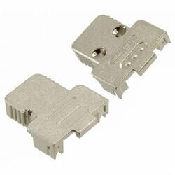 9 Position Two Piece Backshell Connector Gray 90°, 180° Shielded - 2