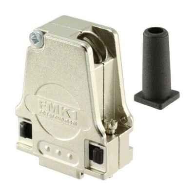 9 Position Two Piece Backshell Connector Silver 45° Shielded - 1