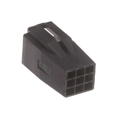 9 Rectangular Connectors - Housings Plug Black 0.087