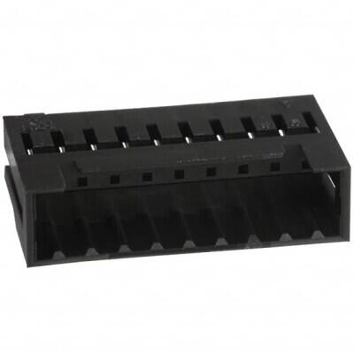 9 Rectangular Connectors - Housings Plug Black 0.079