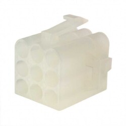 9 Rectangular Connectors - Housings Plug Natural 0.240
