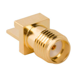 SMA Connector Jack, Female Socket 50 Ohms Board Edge, End Launch Solder - Amphenol RF