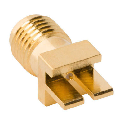 SMA Connector Jack, Female Socket 50 Ohms Board Edge, End Launch Solder - 2