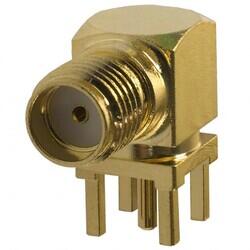 SMA Connector Jack, Female Socket 50Ohm Through Hole, Right Angle Solder - Amphenol RF