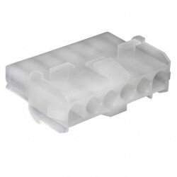 6 Rectangular Connectors - Housings Receptacle Natural - TE Connectivity AMP Connectors