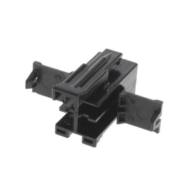 4 Position Rectangular Housing Connector Receptacle Black 0.197