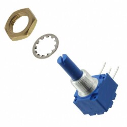 10k Ohm 1 Gang Linear Panel Mount Potentiometer 1.0 Turns Cermet 2W PC Pins - Bourns Inc.