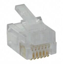Plug Modular Connector 6p6c (RJ11, RJ12, RJ14, RJ25) Position Unshielded IDC - Stewart Connector
