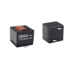 95 µH Shielded Wirewound Inductor 32 A 6.15mOhm Max Vertical, 2 PC Pin Flat Wire, High Current, Soft Saturation - CODACA