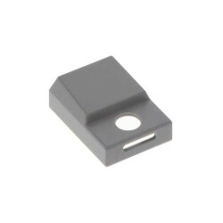 Rectangular Pushbutton Switch Cap Gray Snap Fit - EAO