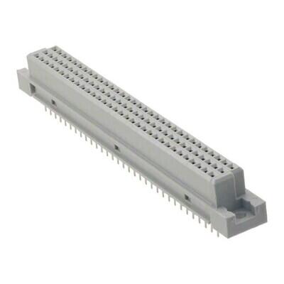 96 Position Din Connector Receptacle, Female Sockets Gold, GXT™ Through Hole - 1