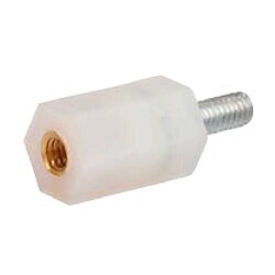 Hex Standoff Threaded M5 Nylon, Brass Insert 1.772