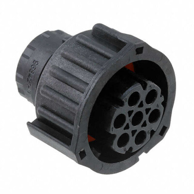 7 Position Circular Connector Plug Housing Free Hanging (In-Line) Coupling Nut - 1
