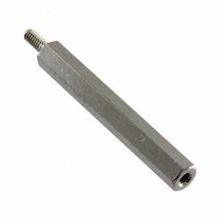Hex Standoff Threaded M2 Brass 1.181