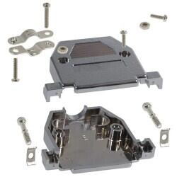 25 Position Two Piece Backshell Connector Silver 180° Shielded - 1