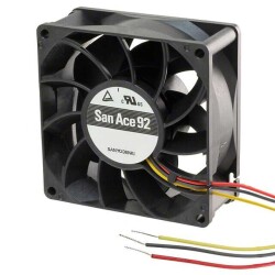 Fan Tubeaxial 24VDC Square - 92mm L x 92mm H Ball 42.4 CFM (1.19m³/min) 3 Wire Leads - Sanyo Denki America Inc.
