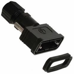 15 Position One Piece Backshell Connector Black 180° Unshielded - Assmann WSW Components