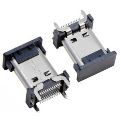 USB-C (USB TYPE-C) USB 3.2 Gen 1 (USB 3.1 Gen 1, Superspeed (USB 3.0)) Receptacle Connector 24 Position Surface Mount, Through Hole - Assmann WSW Components