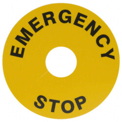 Emergency Stop Label - APEM Inc.