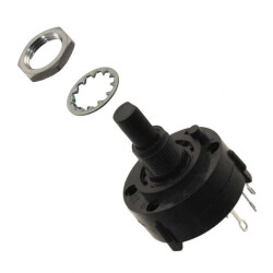 Rotary Switch 3 Position SP3T 2.5A (AC), 350mA (DC) 125 VAC Panel Mount - C&K