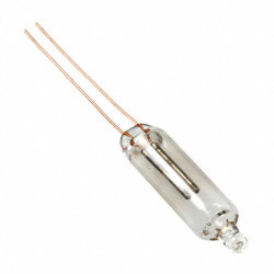 Neon Lamp Clear 65VAC, 90VDC Round with Domed Top R6.2mm Wire Terminal - Visual Communications Company - VCC