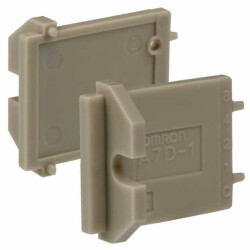 END CAP GRAY BACK MNT 2PCS - Omron Electronics Inc-EMC Div