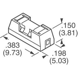 4 A 125 V AC 125 V DC Fuse Board Mount (Cartridge Style Excluded) Requires Holder, Surface Mount 2-SMD, Square End Block with Holder - 2