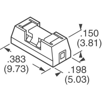 4 A 125 V AC 125 V DC Fuse Board Mount (Cartridge Style Excluded) Requires Holder, Surface Mount 2-SMD, Square End Block with Holder - 2