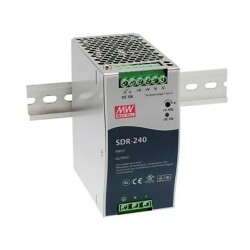 AC or DC DIN Rail Power Supply 1 Output 24V 10A - MEAN WELL USA Inc.