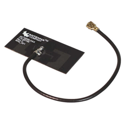 RF ANTENNA 802.11b/g/n/ac/ax/be, BLE, Bluetooth, FPC, U-NII, Wi-Fi 6, Wi-Fi 6E, Wi-Fi 7, WLAN Flat Patch MHF1, U.FL Adhesive - 1