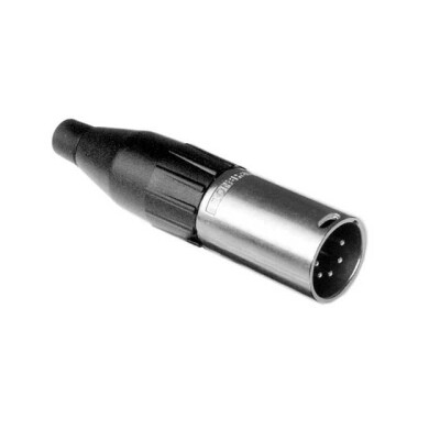 5 Position Circular Connector Receptacle, Male Pins Solder Cup - 1