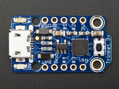 Adafruit 1500 - Trinket - Mini Microcontroller - 3.3V Logic - MicroUSB - 3