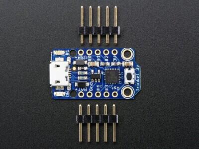 Adafruit 1500 - Trinket - Mini Microcontroller - 3.3V Logic - MicroUSB - 4