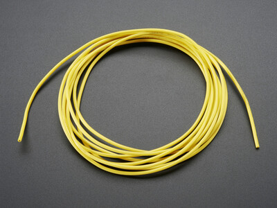 Adafruit 1879 - Silicone Cover Stranded-Core Wire - 2m 26AWG Yellow - 1