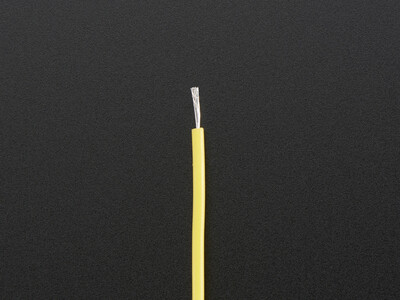 Adafruit 1879 - Silicone Cover Stranded-Core Wire - 2m 26AWG Yellow - 2