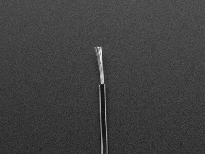 Adafruit 1881 - Silicone Cover Stranded-Core Wire - 2m 26AWG Black - 2