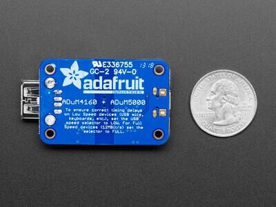 Adafruit 2107 - USB Isolator - 100mA Isolated Low/Full Speed USB - 3