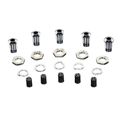 Adafruit 2177 - 5mm Chromed Metal Wide Convex Bevel LED Holder - Pack of 5 - 1