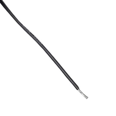 Adafruit 2517 - Silicone Cover Stranded-Core Wire - 25ft 26AWG - Black - 1