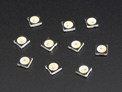 Adafruit 2761 - NeoPixel RGBW LEDs w/ Integrated Driver Chip - Natural White - ~4500K - Black Casing - 10 Pack - 2