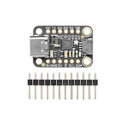 Adafruit 4471 - MCP2221A Breakout - General Purpose USB to GPIO ADC I2C - Stemma QT / Qwiic - 1