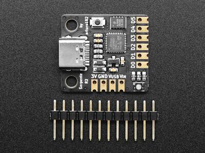 Adafruit 4513 - Serpente - Tiny CircuitPython Prototyping Board - USB C Socket - 3