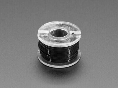 Adafruit 4734 - Ultra-Fine Stranded Wire Spool - 10 meters - 34AWG - Black - 1