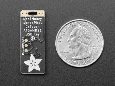 Adafruit 4870 - Neo Trinkey - SAMD21 USB Key with 4 NeoPixels - 3